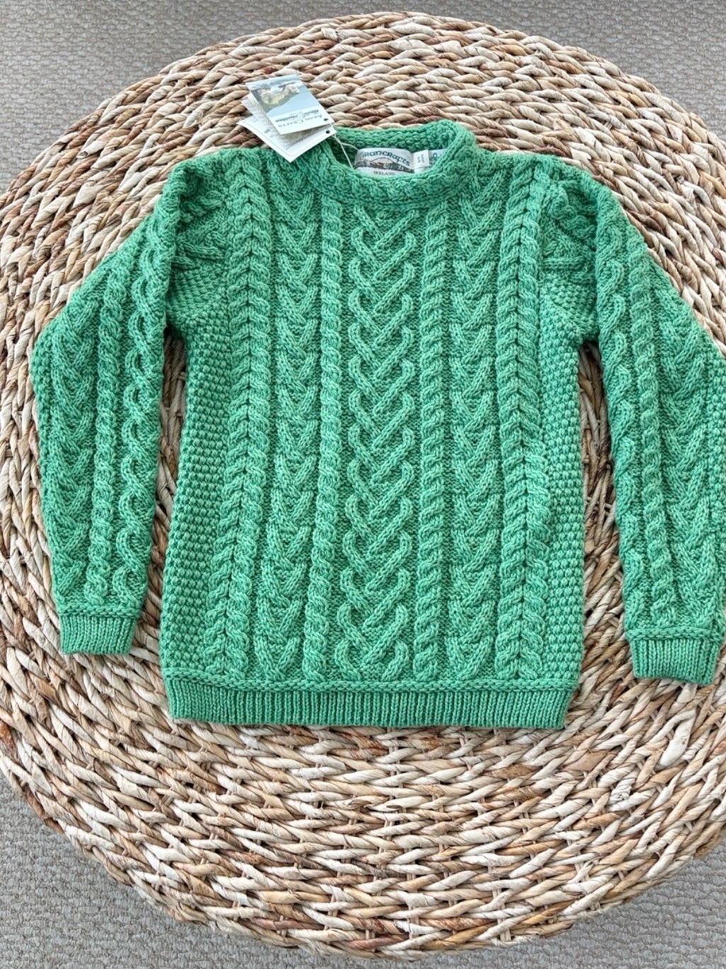 Aran Crafts Nwt Kids Heart Design Aran Sweater — image 2 of 8